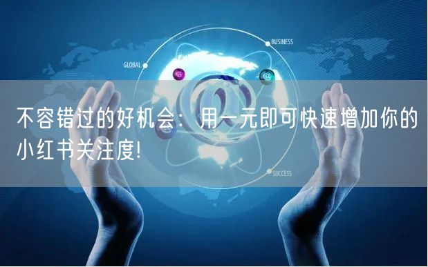 不容错过的好机会：用一元即可快速增加你的小红书关注度!