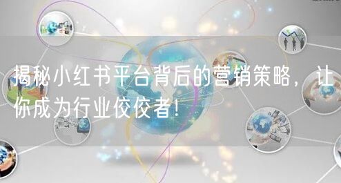 揭秘小红书平台背后的营销策略，让你成为行业佼佼者！
