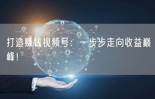 打造赚钱视频号：一步步走向收益巅峰！