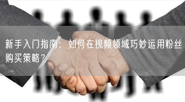 新手入门指南：如何在视频领域巧妙运用粉丝购买策略？