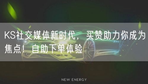 KS社交媒体新时代，买赞助力你成为焦点！自助下单体验