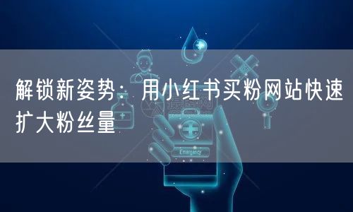 解锁新姿势：用小红书买粉网站快速扩大粉丝量