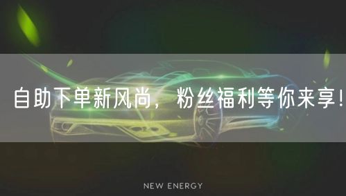 自助下单新风尚，粉丝福利等你来享！