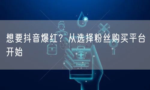 想要抖音爆红？从选择粉丝购买平台开始
