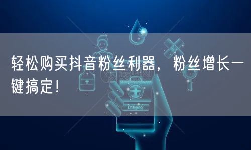 轻松购买抖音粉丝利器，粉丝增长一键搞定！