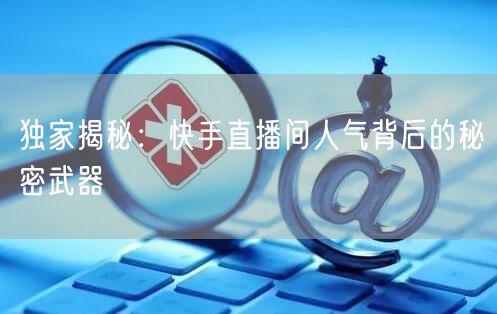 独家揭秘：快手直播间人气背后的秘密武器