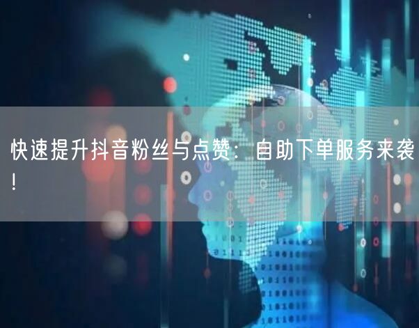 快速提升抖音粉丝与点赞：自助下单服务来袭