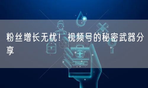 粉丝增长无忧！视频号的秘密武器分享