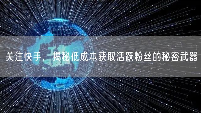 关注快手，揭秘低成本获取活跃粉丝的秘密武器