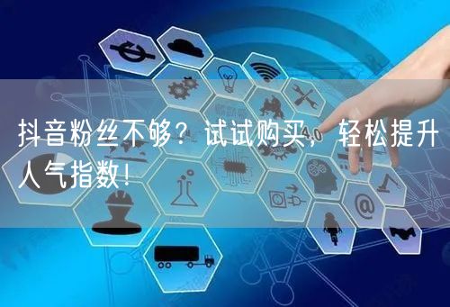 抖音粉丝不够？试试购买，轻松提升人气指数！