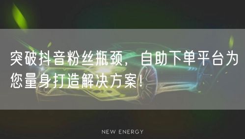 突破抖音粉丝瓶颈，自助下单平台为您量身打造解决方案！