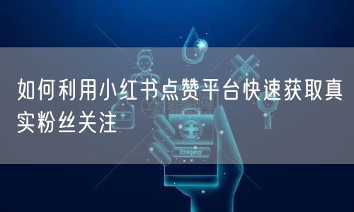 如何利用小红书点赞平台快速获取真实粉丝关