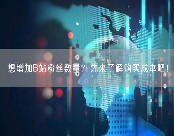 想增加B站粉丝数量？先来了解购买成本吧！