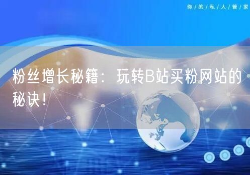 粉丝增长秘籍：玩转B站买粉网站的秘诀！