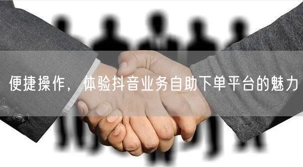 便捷操作，体验抖音业务自助下单平台的魅力