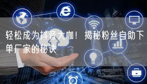 轻松成为抖音大咖！揭秘粉丝自助下单厂家的秘诀